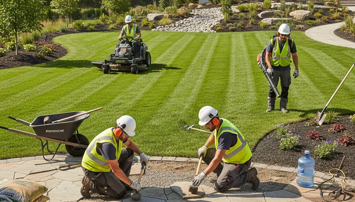 Minneapolis tree service team trimming trees for healthy, attractive landscaping in Minneapolis, MN