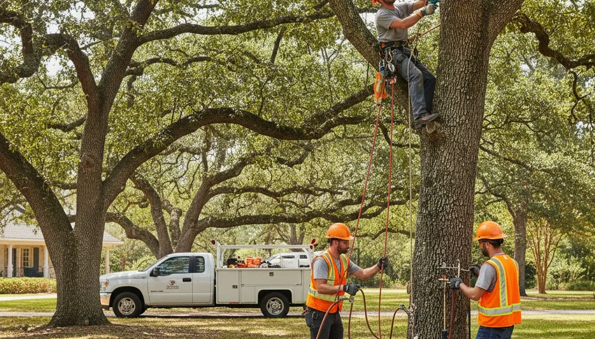 Minneapolis arborist treating tree disease on a residential property in Minneapolis, MN
